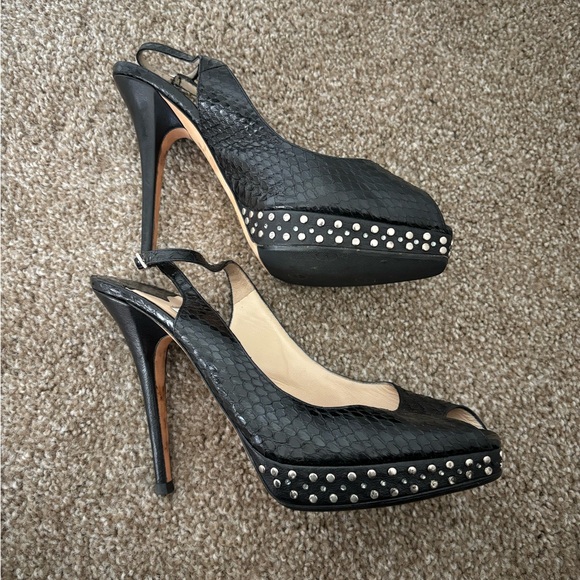 Jimmy Choo Black Embossed Python - Picture 9 of 10